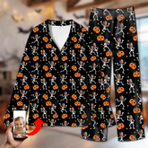 Custom Pumpkin Family Halloween Pajamas – Personalized Photo Fall Sleepwear