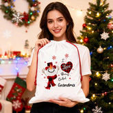 Personalized Christmas Gift Bag – I Love Being Called Grandma Snowman Design