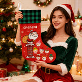 Custom Grandpa Christmas Stocking with Grandkids' Snowman Faces