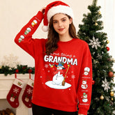 I Love Being a Grandma - Personalized Christmas T-shirts, sweatshirts, and hoodies with your grandchildren's names