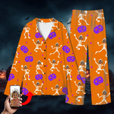 Boo Skeleton Family Pajamas – Personalized Halloween Pumpkin Sleepwear