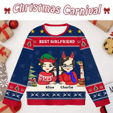 Personalized Best Friend Christmas Sweater –Custom Ugly Holiday Sweatshirt