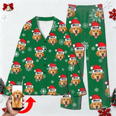 Personalized Christmas Family Pajamas – Long Sleeve Matching Sets for Adults, Kids & Pets