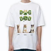 St.Patrick's Day Day Custom Photo Dog Dad Shamrock Shirt
