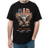 Dad loves like an eagle spreads its wings - Family personalized custom t-shirts, hoodies, sweatshirts, gifts for dad, grandpa