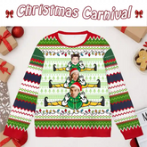 Personalized Elf Christmas Ugly Sweater – Upload Family Photos for a Hilarious Holiday Look