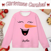 Custom Family Christmas Ugly Sweater – Personalized Holiday Sweatshirt with Funny Faces & Names