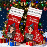 Custom Christmas Stocking – Funny Couple Gift “I Love You More Than You Annoy Me”