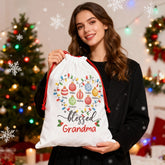 Personalized Christmas Gift Bag for Grandma with Grandkids' Names