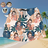 Personalized Face Hawaiian Shorts– Custom Summer Beachwear