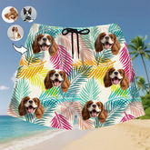 Personalized Face Shorts – Custom Tropical Summer Shirt with Your Photo
