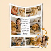 Custom Pet Memorial Blanket – Personalized Photo & Name Flannel Throw Keepsake for Dog Lovers