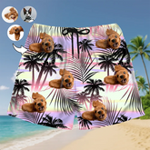 Custom Face Shorts – Bold Hawaiian Style for Summer Fun