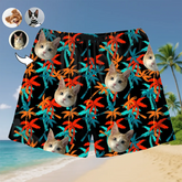 Face on Vacation – Personalized Tropical Print Shorts