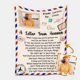 "Always With You" Memorial Blanket - Personalized Photo Flannel Blanket, "Letter from Heaven", Sympathy Gift, Christmas Gift