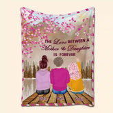 Personalized Family Blanket for Mom – Custom Mother & Daughters Names, Sentimental Gift