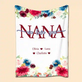 Personalized Nana Blanket – Meaningful Gift from Grandchildren for Mother’s Day or Birthday or Christmas