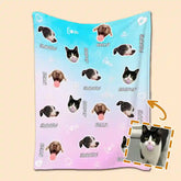 Personalized Pet Face Blanket – Custom Dog & Cat Name Flannel Throw Gift for Pet Lovers