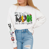 Customize this mom love her nightmare sweatshirt, personalized Halloween sweater, Halloween gift