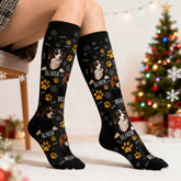 Personalized Christmas Socks with Pet Photo and Name