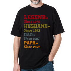 Camiseta unisex personalizada para familia, premium, con capucha, ideal como regalo de cumpleaños para papá y abuelo. 