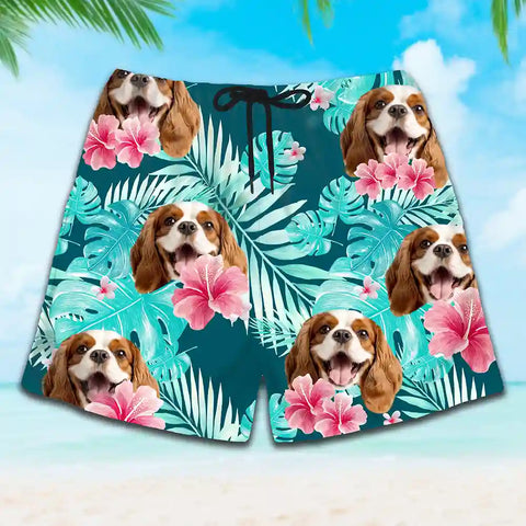 Personalized Face Hawaiian Shorts – Funny Custom Vacation Outfit