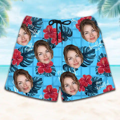 Shorts hawaianos con cara: personalizados, divertidos y con estilo