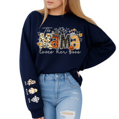 Custom Halloween Mama Sweatshirt, Halloween Mom Gift, Personalized Spooky Mama，Custom Name Halloween