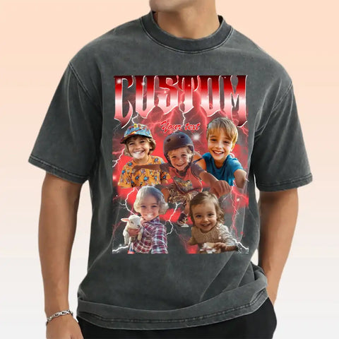 Custom Vintage Rap Tee – Personalized 90s Bootleg Style Shirt