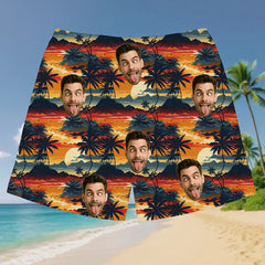 Shorts con estampado tropical y foto personalizada: un estilo vacacional divertido y único
