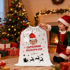 Custom Christmas Gift Bag with Photo and Name