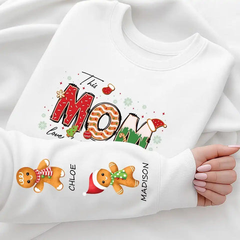 This Mom Loves Her Little Cookies – personalized gingerbread kids sweatshirts