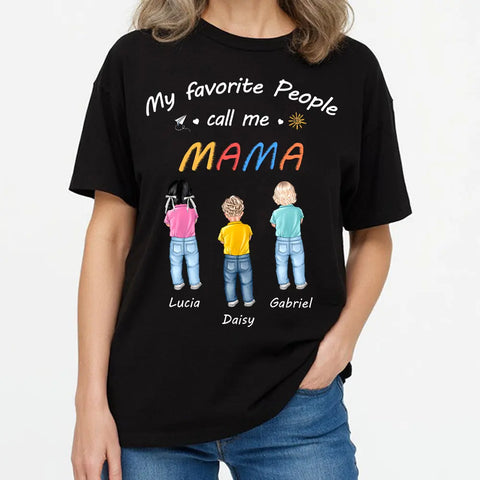 Mes personnes préférées m'appellent papa maman - Cadeau pour mère, père, grand-mère, grand-père - T-shirts personnalisés, sweats à capuche, sweatshirts 