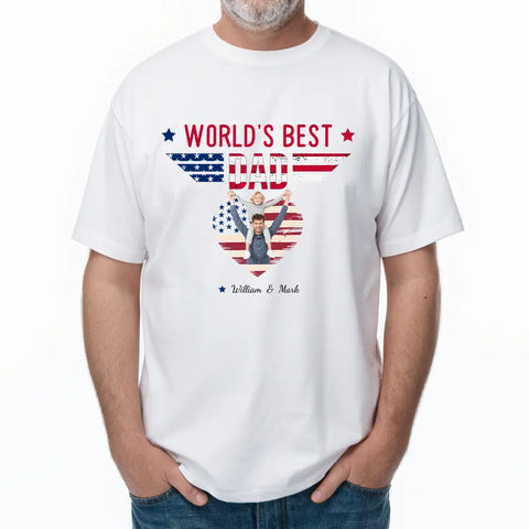 Meilleur père du monde - T-shirts, sweats à capuche et sweatshirts personnalisés pour la famille, cadeau pour papa 