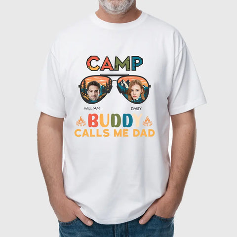 Camping Buddy me llama papá - Camisetas de algodón personalizadas, sudaderas, sudaderas con capucha, regalos para los amantes del camping 