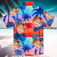 Camisa hawaiana personalizada: camisa de playa unisex con foto de mascota personalizada