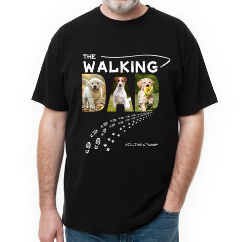 T-shirts, sweats à capuche et sweatshirts personnalisés avec photo de chien « The Walking Dad » 