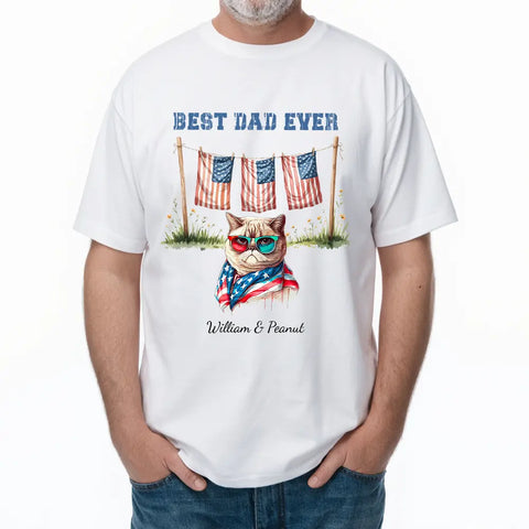 Regalos unisex personalizados del Día de la Independencia de Estados Unidos para papá: camisetas, sudaderas y sudaderas personalizadas. 