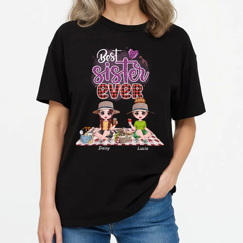 Camping avec mes meilleures sœurs, t-shirt personnalisé en coton premium, sweats à capuche et sweat-shirts - Cadeaux pour amis