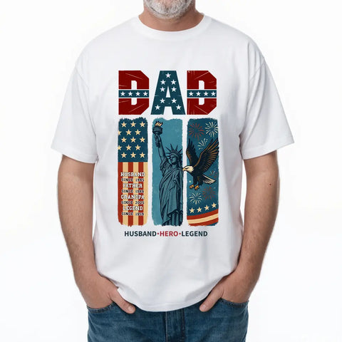 Regalo del Día de la Independencia de un Padre Legendario - Celebra a Papá - Camiseta, Sudadera y Sudadera con Capucha Personalizadas 