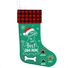 Personalized Dog Mom Christmas Stockings - Customize Pet Name and Quantity