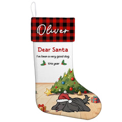 Personalized Dog Christmas Stocking – Dear Santa Gift for Pet Lovers