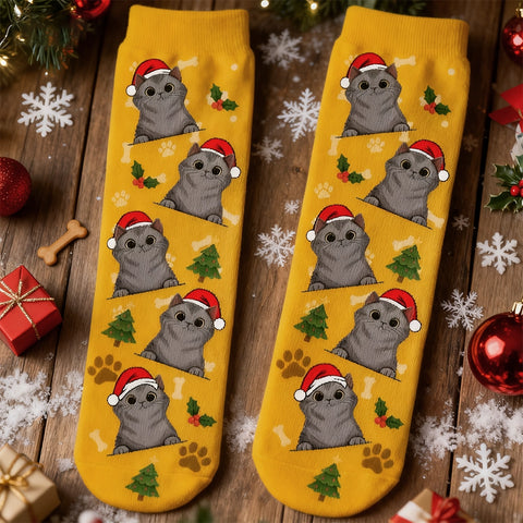 Custom Christmas cat stockings - choose a cute cat