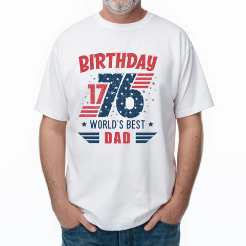 Le meilleur papa du monde pour le Jour de l'Indépendance - T-shirts, sweats et sweats à capuche personnalisés 