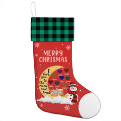 Personalized Grandma Christmas Stocking – I Love You to the Moon and Back