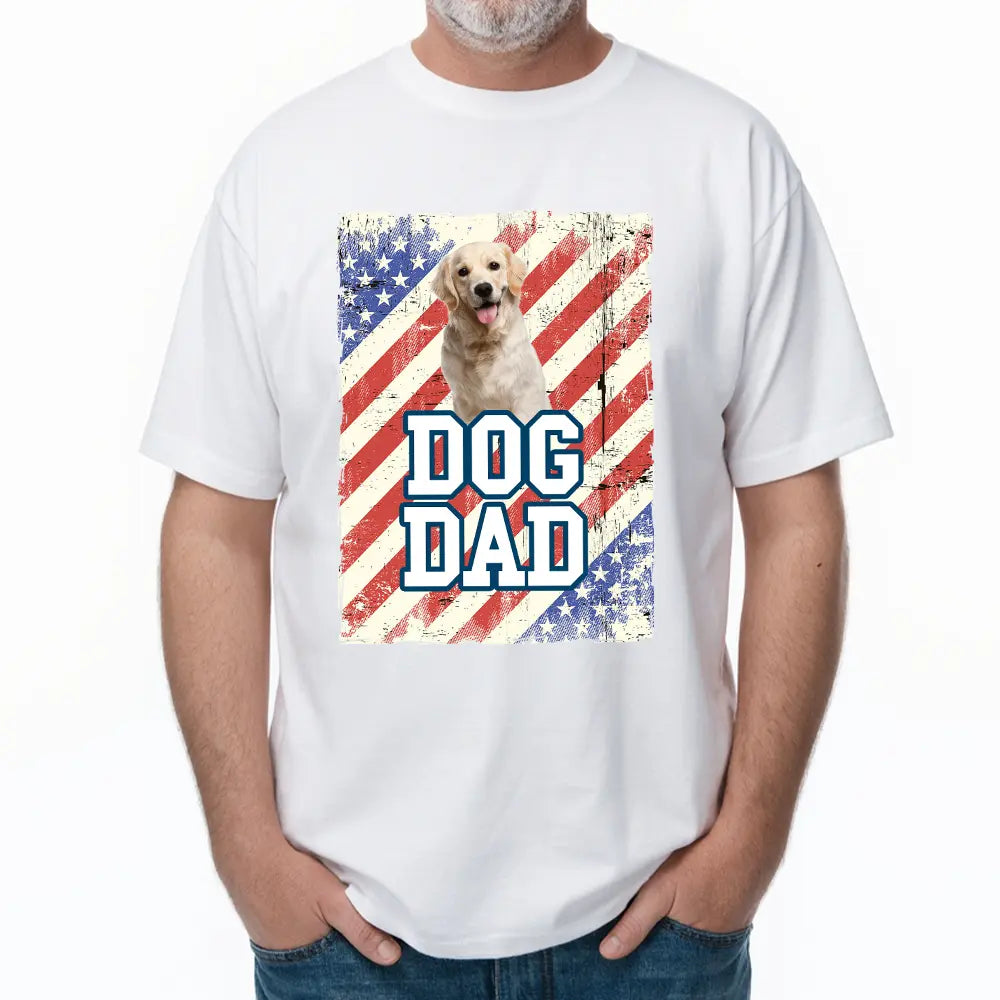 Foto personalizada: "El hogar está donde esté mi perro papá". Camisetas, sudaderas y sudaderas personalizadas para perros. Regalo para papá, abuelo. Día del padre. Regalo para papá, dueños de mascotas y amantes de las mascotas. 