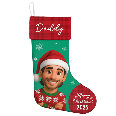 Personalized Photo Christmas Stockings - Christmas Gifts for Mom, Dad, Siblings, Kids