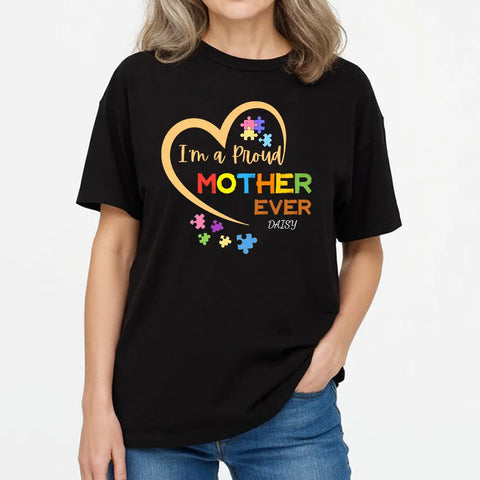 Je suis une mère fière et j'aime mon cœur - T-shirts, sweats à capuche et sweatshirts personnalisés 