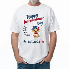 Feliz Día de la Independencia: camisetas, sudaderas y sudaderas de algodón personalizadas para amantes de las mascotas. 