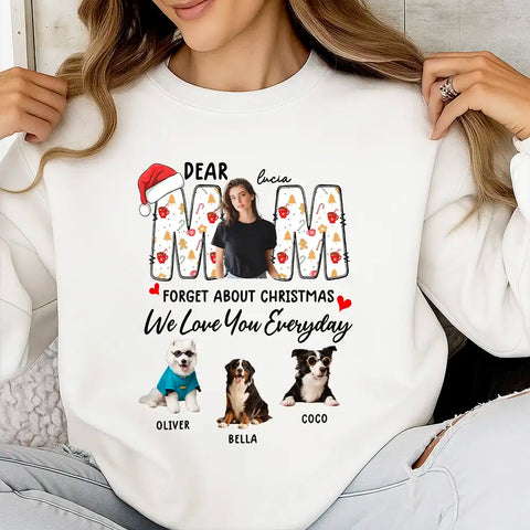 Personalized Dear MOM/DAD Sweatshirt – Custom Owner and Pet Photos